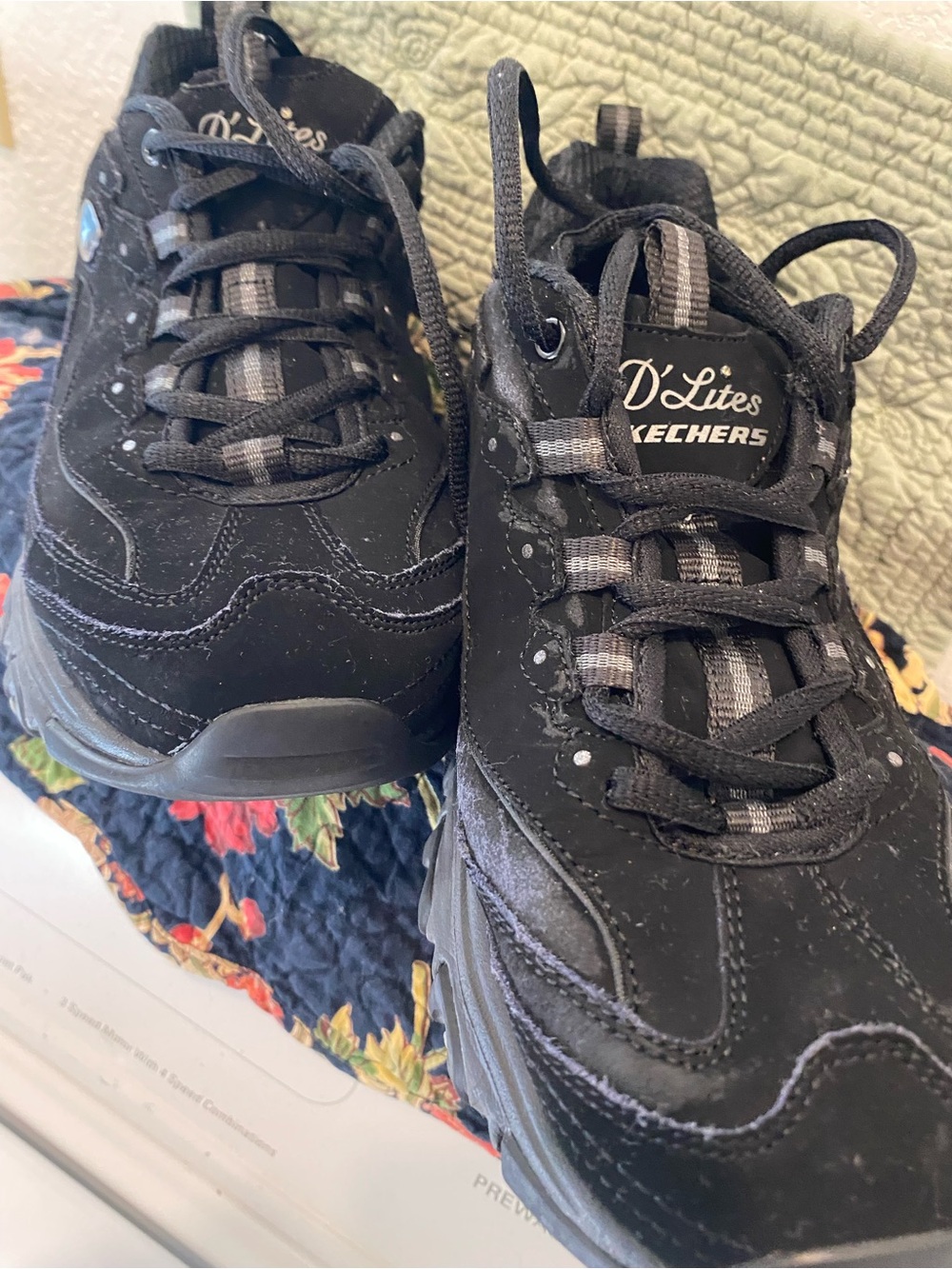 SKECHERS Women’s “D Lites Running Shoes”Sneakers/Shoes” Size 9.5 Black EUC